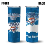personalized oklahoma city thunder torn band blue white skinny tumbler best selling 1.webp