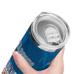 personalized oklahoma city thunder torn band blue white skinny tumbler best selling 1.webp