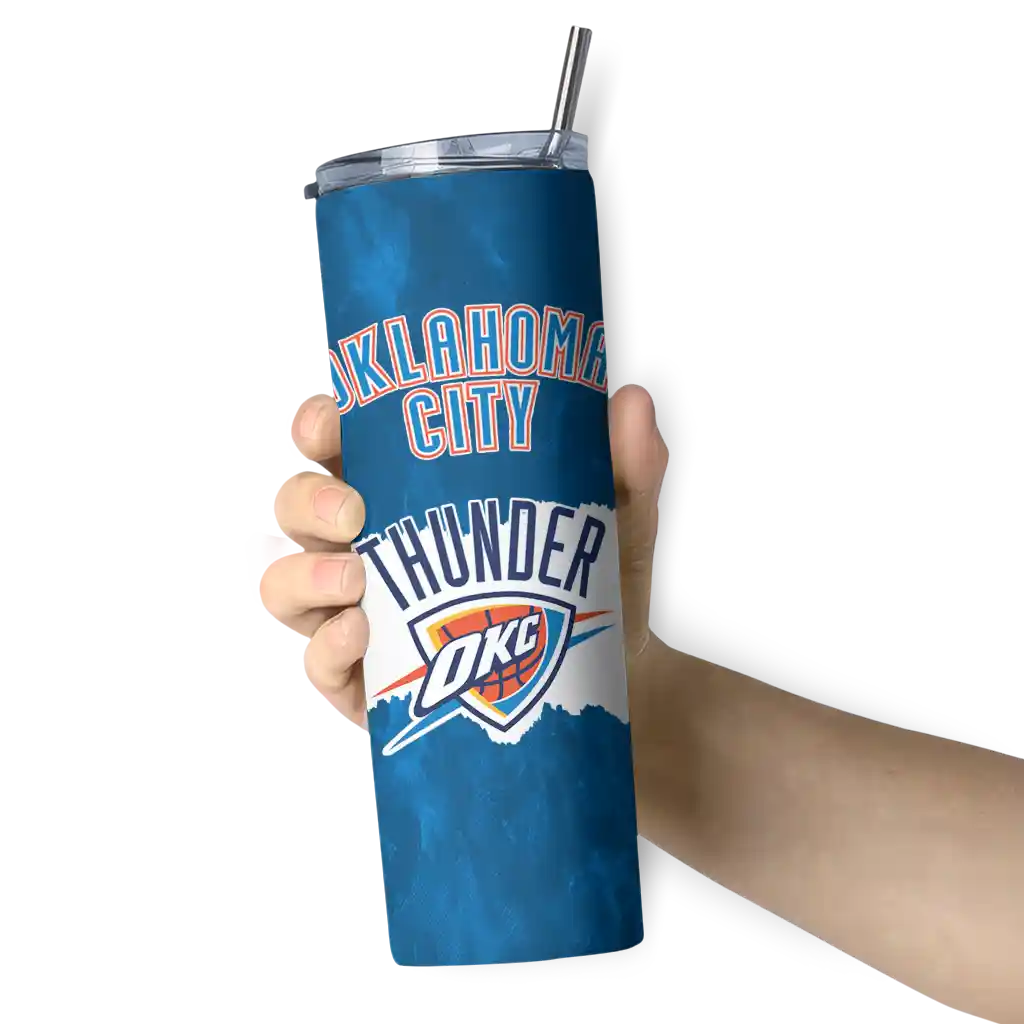 personalized oklahoma city thunder torn band blue white skinny tumbler premium grade.webp personalized oklahoma city thunder torn band blue white skinny tumbler premium grade.webp