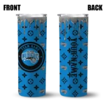 personalized orlando magic camo streak blue skinny tumbler best selling 1.webp