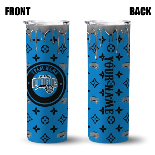 personalized orlando magic camo streak blue skinny tumbler fashion forward 1.webp