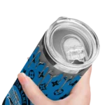 personalized orlando magic camo streak blue skinny tumbler best selling 1.webp