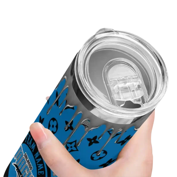 personalized orlando magic camo streak blue skinny tumbler high quality.webp