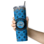 personalized orlando magic camo streak blue skinny tumbler best selling 1.webp