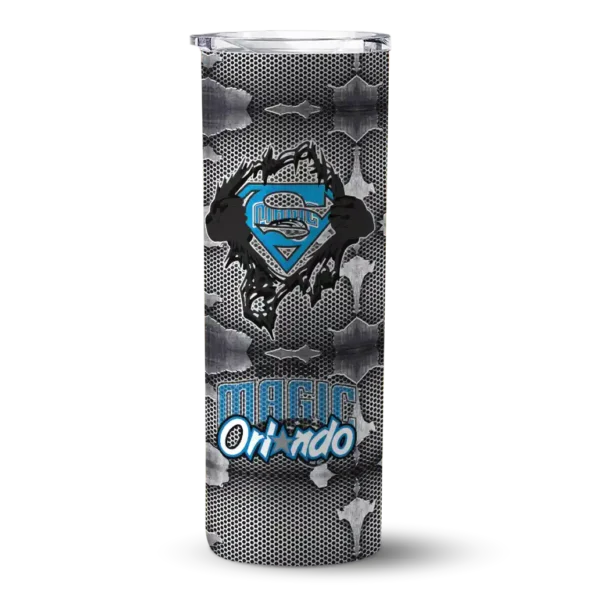 personalized orlando magic chevron v blue gray skinny tumbler best selling 1.webp