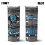personalized orlando magic chevron v blue gray skinny tumbler best selling 1.webp