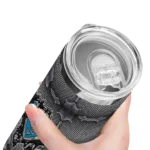 personalized orlando magic chevron v blue gray skinny tumbler best selling 1.webp