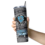 personalized orlando magic chevron v blue gray skinny tumbler best selling 1.webp
