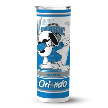 personalized orlando magic snoopy dog blue white skinny tumbler best selling 1.webp