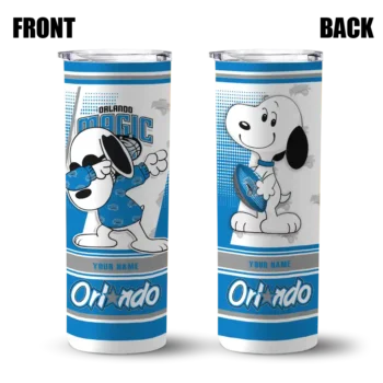 personalized orlando magic snoopy dog blue white skinny tumbler fashion forward.webp