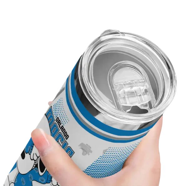 personalized orlando magic snoopy dog blue white skinny tumbler high quality.webp