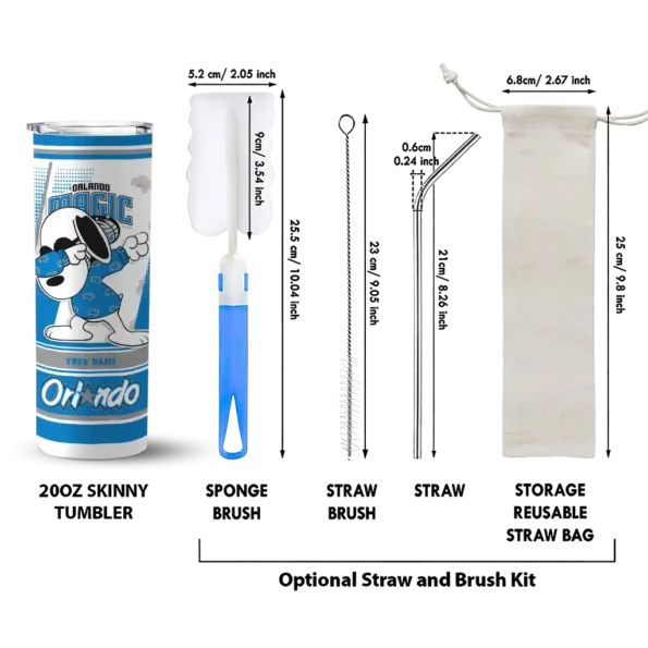 personalized orlando magic snoopy dog blue white skinny tumbler new arrival.webp