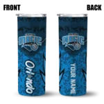 personalized orlando magic spiral burst print blue skinny tumbler best selling 1.webp