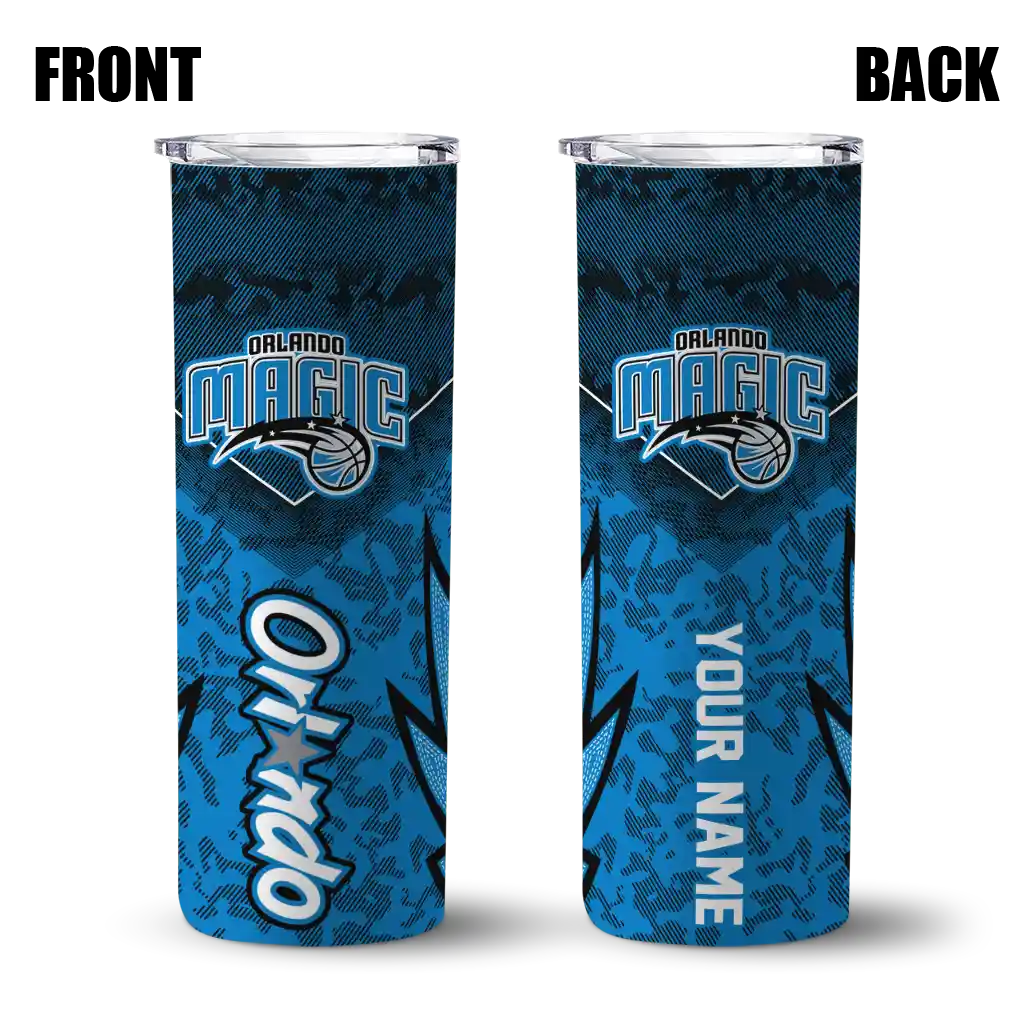 personalized orlando magic spiral burst print blue skinny tumbler fashion forward.webp personalized orlando magic spiral burst print blue skinny tumbler fashion forward.webp