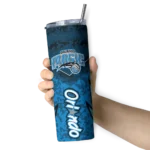 personalized orlando magic spiral burst print blue skinny tumbler best selling 1.webp
