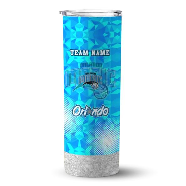 personalized orlando magic starburst tiles blue skinny tumbler best selling 1.webp
