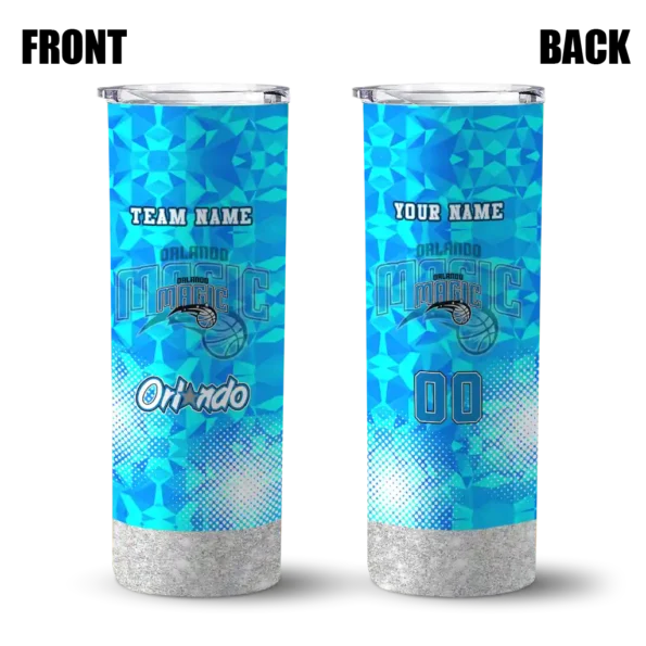 personalized orlando magic starburst tiles blue skinny tumbler fashion forward.webp
