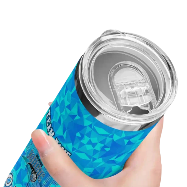 personalized orlando magic starburst tiles blue skinny tumbler high quality.webp