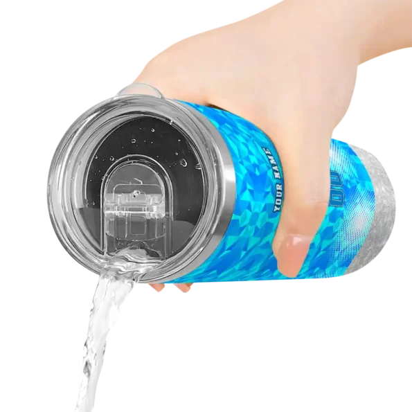 personalized orlando magic starburst tiles blue skinny tumbler latest model.webp