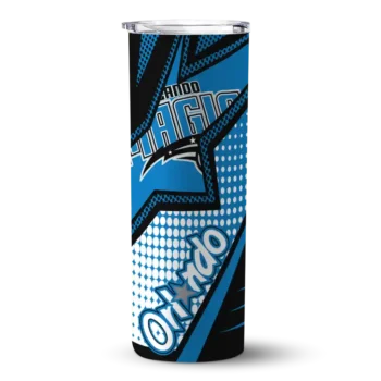 personalized orlando magic web stripes blue white skinny tumbler best selling 2.webp