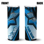 personalized orlando magic web stripes blue white skinny tumbler best selling 2.webp