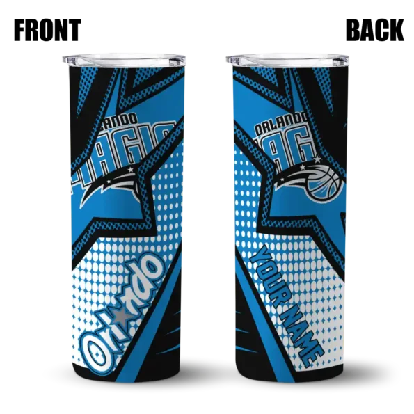 personalized orlando magic web stripes blue white skinny tumbler fashion forward 1.webp