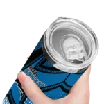 personalized orlando magic web stripes blue white skinny tumbler best selling 2.webp