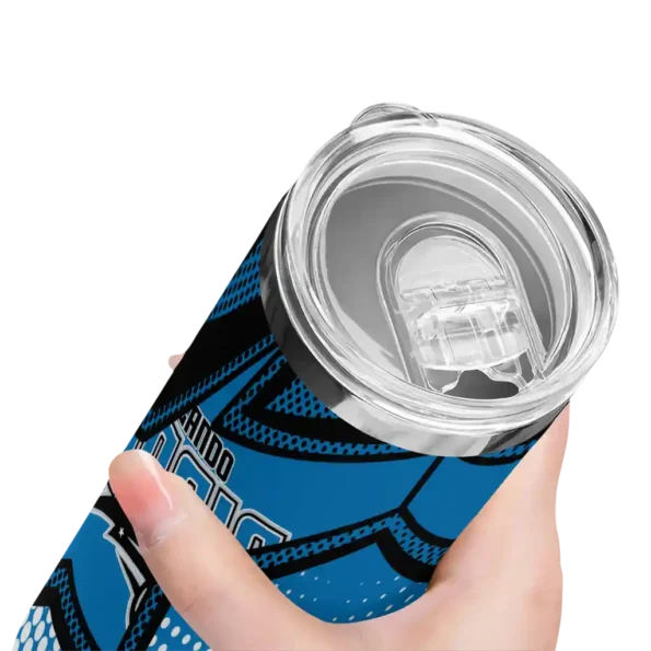 personalized orlando magic web stripes blue white skinny tumbler high quality 1.webp