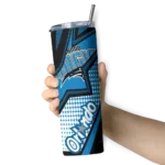 personalized orlando magic web stripes blue white skinny tumbler best selling 2.webp