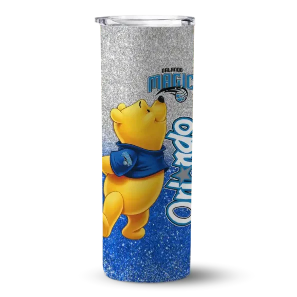 personalized orlando magic winnie the pooh blue gray skinny tumbler best selling 1.webp