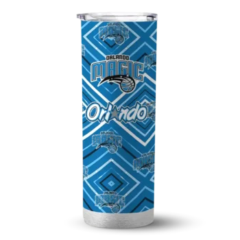 personalized orlando magic zipper leopard blue skinny tumbler best selling 1.webp