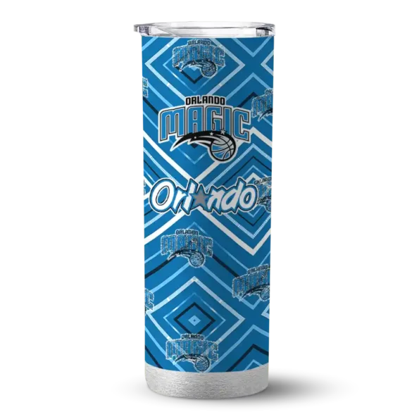 personalized orlando magic zipper leopard blue skinny tumbler best selling 1.webp