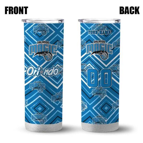 personalized orlando magic zipper leopard blue skinny tumbler fashion forward.webp