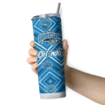 personalized orlando magic zipper leopard blue skinny tumbler best selling 1.webp