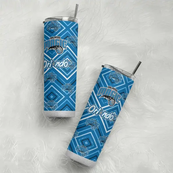 personalized orlando magic zipper leopard blue skinny tumbler top rated.webp
