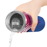 personalized philadelphia 76ers chevron stripes blue skinny tumbler best selling 1.webp