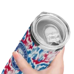 personalized philadelphia 76ers claw marks blue white skinny tumbler best selling 1.webp