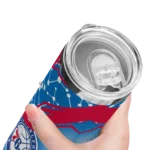 personalized philadelphia 76ers helmet clash blue skinny tumbler best selling 1.webp