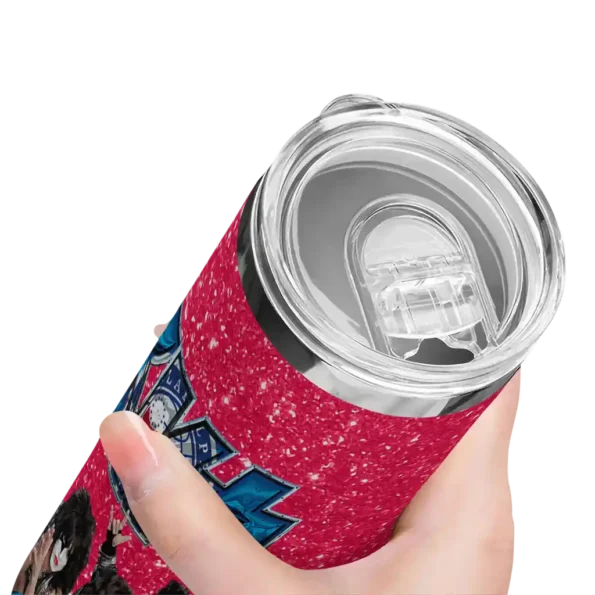 personalized philadelphia 76ers kiss band red skinny tumbler high quality.webp