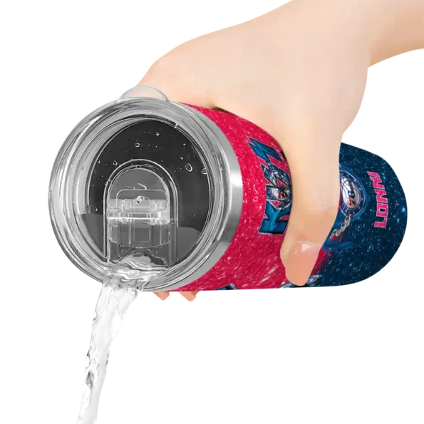 personalized philadelphia 76ers kiss band red skinny tumbler latest model.webp