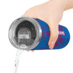 personalized philadelphia 76ers metallic grid blue skinny tumbler best selling 1.webp