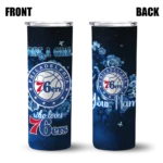 personalized philadelphia 76ers rose romance blue black skinny tumbler best selling 1.webp
