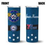 personalized philadelphia 76ers star cluster blue skinny tumbler best selling 1.webp