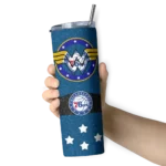 personalized philadelphia 76ers star cluster blue skinny tumbler best selling 1.webp