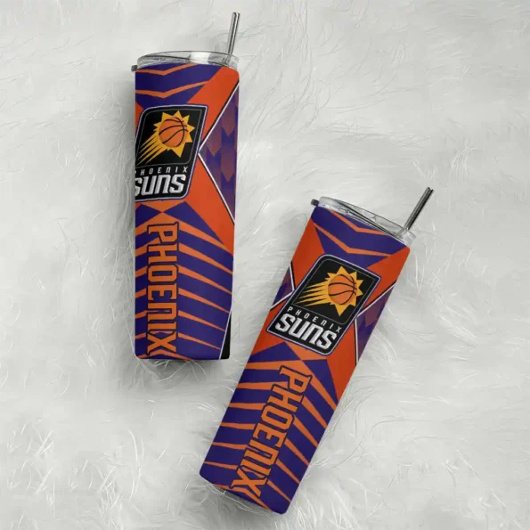 personalized phoenix suns camo texture purple skinny tumbler top rated.webp