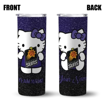 personalized phoenix suns hello kitty purple black skinny tumbler fashion forward.webp