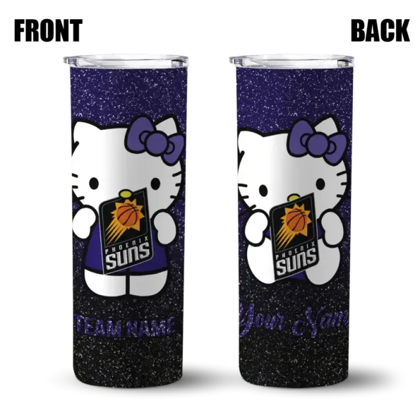 personalized phoenix suns hello kitty purple black skinny tumbler fashion forward.webp