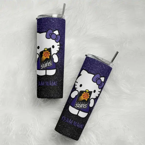 personalized phoenix suns hello kitty purple black skinny tumbler top rated.webp