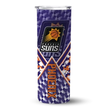 personalized phoenix suns monogram burst purple white skinny tumbler best selling 1.webp