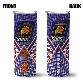 personalized phoenix suns monogram burst purple white skinny tumbler fashion forward.webp
